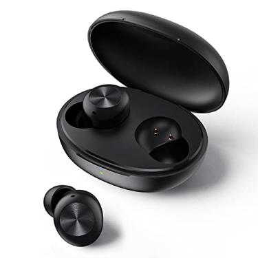 Imagem de DIZO GoPods D Fones de ouvido Bluetooth Fones de ouvido sem fio, cancelamento de ruído ambiental, aumento de graves profundos, chamadas claras, à prova d'água, controle de toque, modo de jogo, fones de ouvido estéreo TWS, fones de ouvido esportivos pretos