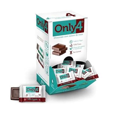 Imagem de Chocolate Vegano 70% Cacau Only4 - Caixa com 30 unidades de 5g