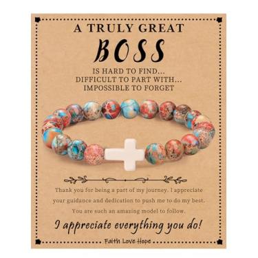 Imagem de Enfeites de meia para mulheres, presentes cristãos para mulheres, pulseiras cruzadas, natureza, imperial, pedras, contas, confirmação, presentes de batismo, para meninas adolescentes, presente