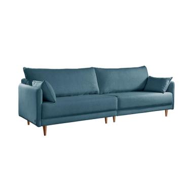 Imagem de Sofá 3 Lugares Vittro Linho Azul 220 cm