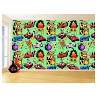 Imagem de Papel De Parede 3D Infantil Controle Game Jogo 3,5M Azs302 - Você Deco