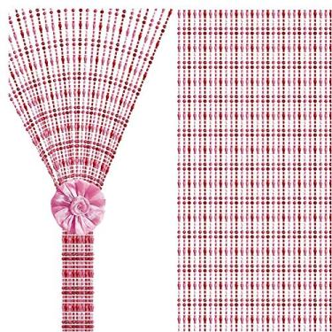 Imagem de OKUOKA Cortina com contas de contas para passagem de armário de entrada, divisória de tela de porta de decoração de casa bonita para decoração de festa de casamento (cor: marrom, tamanho: A0,9MX2,2M)