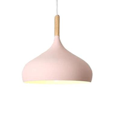 Imagem de CHENKUI Lustres, Macaron Moderna Simplicidade Pendente Luz E27 Cor Farmhouse Industrial Luminárias Moda Decoração Interior Pingente Sombra para Quarto, Cozinha, Ilha, Hotel