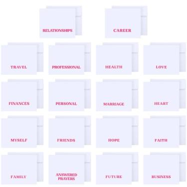 Imagem de Fullhawl 18 peças de envelopes coloridos para quadro de oração com palavras motivacionais sortidas suprimentos de quadro de oração para mulheres, envelopes coloridos para convites, amigos, presente
