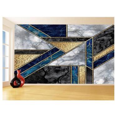 Imagem de Papel De Parede 3D Estilo Marmore Cores Formas 3,5M Mbr33 - Você Decor