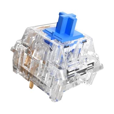 Imagem de Gngzyte Zhouwang 50 peças Crysta Blue Switch, 4 peças Kailh Box, clique nítido, adequado para teclados mecânicos de jogos.