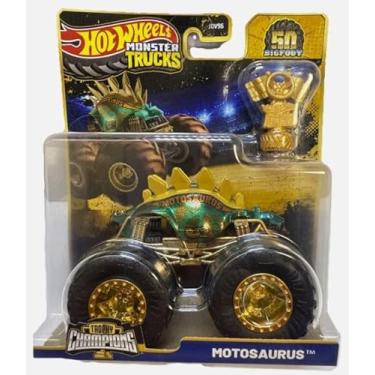 Imagem de Hot Wheels Monster Trucks Trophy Champions Motosaurus, Die-Cast Vehicle, 1:64 Scale