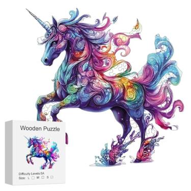 Imagem de Quebra Cabeça de Madeira Unicórnio, Wooden Puzzle | Diversão para toda família (S - A5)