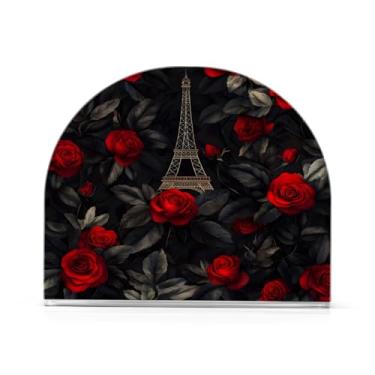 Imagem de Qilmy Porta-guardanapos de rosas do dia dos namorados para mesas - porta-guardanapos para cozinha, porta-guardanapos de mesa, porta-guardanapos de coquetel, porta-guardanapos moderno, guardanapos de