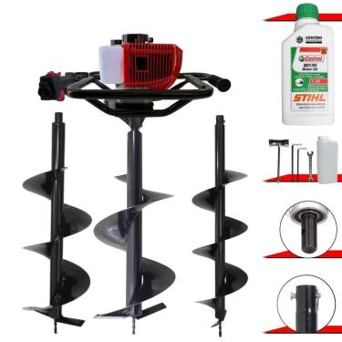 Imagem de Perfurador Anmax Gd520b 52cc + 3 Brocas + óleo Stihl 2t