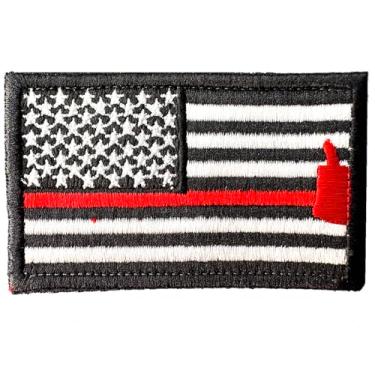 Imagem de Bandeira dos EUA com machado de bombeiro adesivo de moral tático engraçado - gancho e laço - emblema bordado do exército militar legal design de meme para colete, mochila, roupas, capacetes