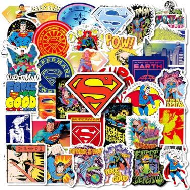 Imagem de Adesivos de super-heróis para crianças, 50 peças de vinil à prova d'água para garrafas de água, laptop, skate, telefone, guitarra, álbum de recortes