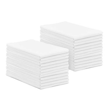 Imagem de Avalon Towels Toalhas cirúrgicas Huck (pacote com 24) Tamanho 43 x 66 cm, panos de limpeza 100% algodão, multiuso, perfeito para hospitais e casa (branca)