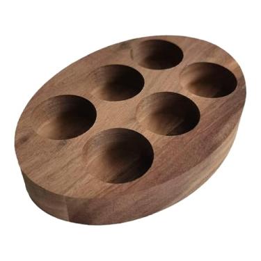 Imagem de Nishiyuenyi Suporte de madeira para frascos de óleo essencial, organizador de mesa, bandeja para 6 frascos de perfume, ideal para decoração de casa