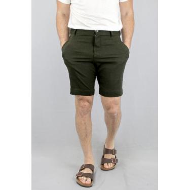 Imagem de  Bermuda Masculina De Alfaiataria Em Linho Conforto e Estilo - Opus, V