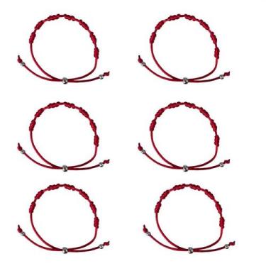 Imagem de Pulseira Vermelha Kabbalah 7 Nós 6 Unidades - Lua Mística