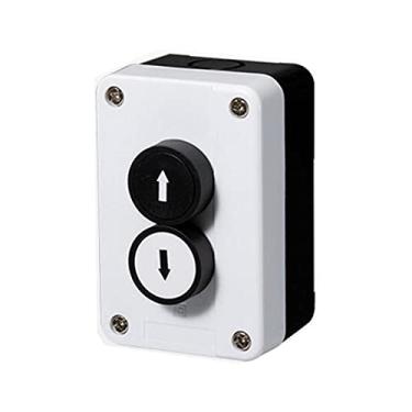 Imagem de Clouism Interruptor de botão à prova d'água Start Stop autovedante caixa de controle de mão industrial com símbolo de seta (2 para cima e para baixo)