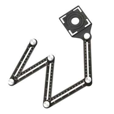 Imagem de Régua de medição de vários ângulos alumínio dobrável para ferramenta profissional de piso,régua Gabarito de medição Esquadro Para ceramica Pisos Marcador de Angulos Azulejos porcelantos