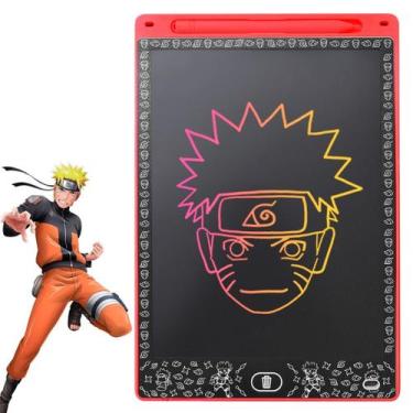 Imagem de Lousa Mágica LCD Preta + Tablet LED Infantil Naruto educativa criança 