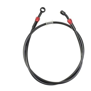 Imagem de Tsinesla Linha de mangueira de óleo de freio para ATV Pit Dirt Street Racing Bike Linha de freio trançada de aço inoxidável Banjo giratório Mangueira de freio de motocicleta Tubo de óleo Linha de