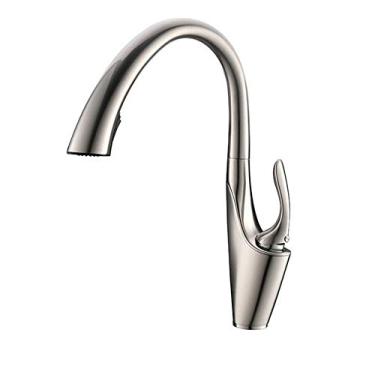 Imagem de Bar Torneira misturadora de banheiro torneira de pia de cozinha torneira de pia de cozinha torneira de cozinha torneira de água quente e fria torneira de cozinha cromada rotativa de 360 ° (cor