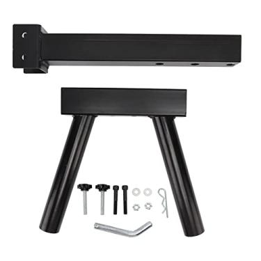 Imagem de Suporte para mastro de bandeira Suporte universal resistente à ferrugem à prova de ferrugem Suporte para mastro de bandeira para caminhões Jipes SUVs RVs Revestimento de óxido (Tubo Duplo)