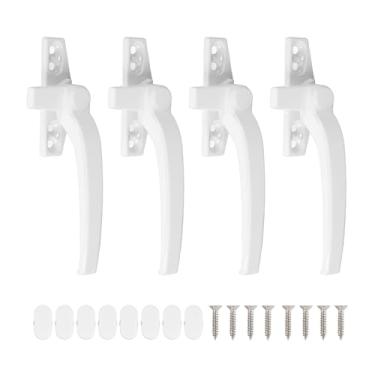 Imagem de Alomejor Alças, Trava de Segurança de Janela de Liga de Alumínio para Janelas Deslizantes, Cabe Em Portas Suspensas Duplas Horizontais Verticais (Branca)