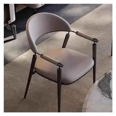Imagem de CFGH6FDF Cadeiras de jantar de cozinha, simplicidade, couro sintético estofado, cozinha com braços e pernas sala de jantar