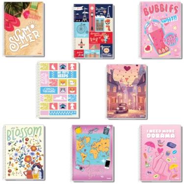 Imagem de Credeal Caderno Espiral 96 Folhas, 1 Matéria Capas Sortidas com Designs Variados