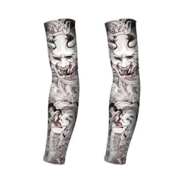 Imagem de Manga Protetora Floral Sem Costura De Seda Gelada Para Proteção Solar 