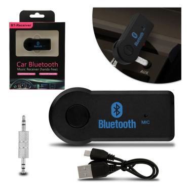 Imagem de ADAPTADOR BLUETOOTH P2 VEICULAR OU AUXILIAR + CABO USB + CABO P2