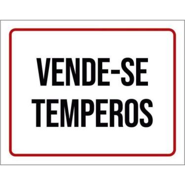 Imagem de Kit 3 Placas De Vende-Se Temperos 27X35 - Sinalizo