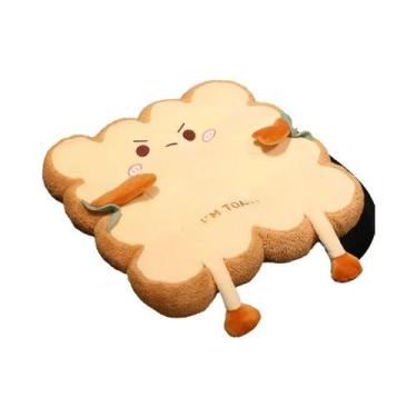 Imagem de Almofada De Apoio Lombar Cute Toast Para Carro, Cadeira De Escritório,