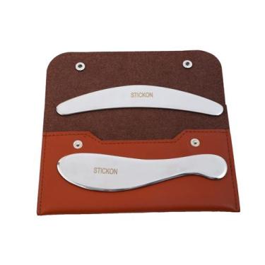 Imagem de Masajeador STICKON Gua Sha 2 en 1 Herramienta de Acero Inoxidable