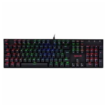 Imagem de Teclado Mecânico Gamer Redragon Mitra RGB Preto Switch Vermelho ABNT2
