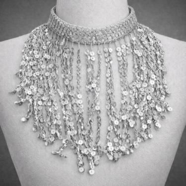 Imagem de Colar de Paetê Carnaval Bloquinho - Studio Das Festas, Prata