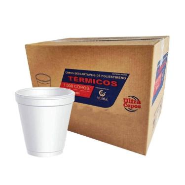 Imagem de Copo De Isopor Térmico Descartável Branco 180Ml  1Cx 