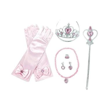 Imagem de Peruca, Luvas, Colar E Brincos Da Princesa Elsa Anna Para Meninas, Ace