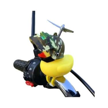 Imagem de Sino De Bicicleta Em Forma De Pato De Borracha Com Hélice E Capacete, 
