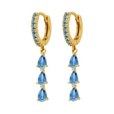 Imagem de Brinco Feminino De Titânio Puro 99% Com Corrente Longa Dupla, Pingente