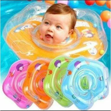 Imagem de Boia De Pescoço Inflável Para Bebês Pronta Entrega - Mr Vendas, Laranj