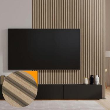 Imagem de Painel Ripado de Madeira Prime PVC Modelo Imbuia Carvalho Batur 2,9mX1