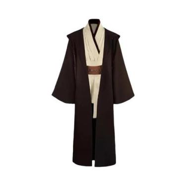 Imagem de Fantasia De Cavaleiro Jedi Obi Wan Kenobi Para Homens, Conjunto Comple