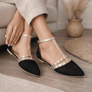 Imagem de Sapatilha Feminina Tamanho Especial 41 42 43 44 com Spikes Sapatilha S