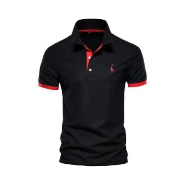 Imagem de Camisas Polo Masculinas Slim Fit - Algodão, Bordado, Casual e Moda Ver