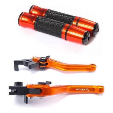 Imagem de Kit Manopla Manete Esportivo Fz8 Fz6 R6 Xj6 Mt07 Mt09 R1 - Stark Race,