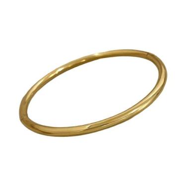 Imagem de Pulseira Feminina De Aço Inoxidável Banhada a Ouro Com Zircônias Incru