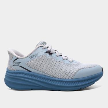 Imagem de Tênis Skechers Bobs Skillz Slip Ins Masculino, Cinza, Azul, 40