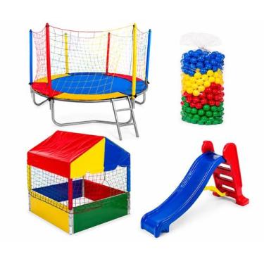Imagem de Cama Elástica Pula Pula Trampolim 2,30m Nacional Premium + Piscina de 