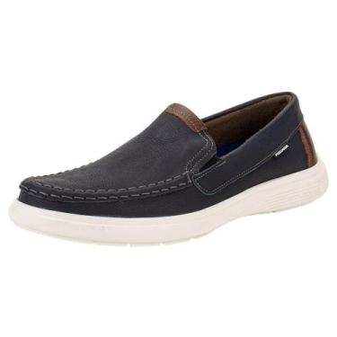 Imagem de Mocassim masculino pegada 142201, Marinho, 41